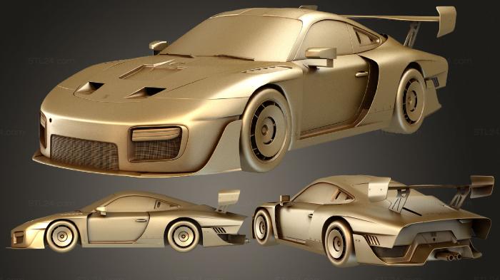Автомобили и транспорт (Porsche 935 2019, CARS_3107) 3D модель для ЧПУ станка